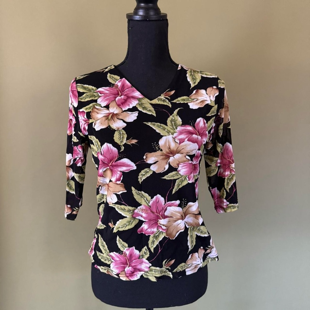 dark forest fairy floral top
